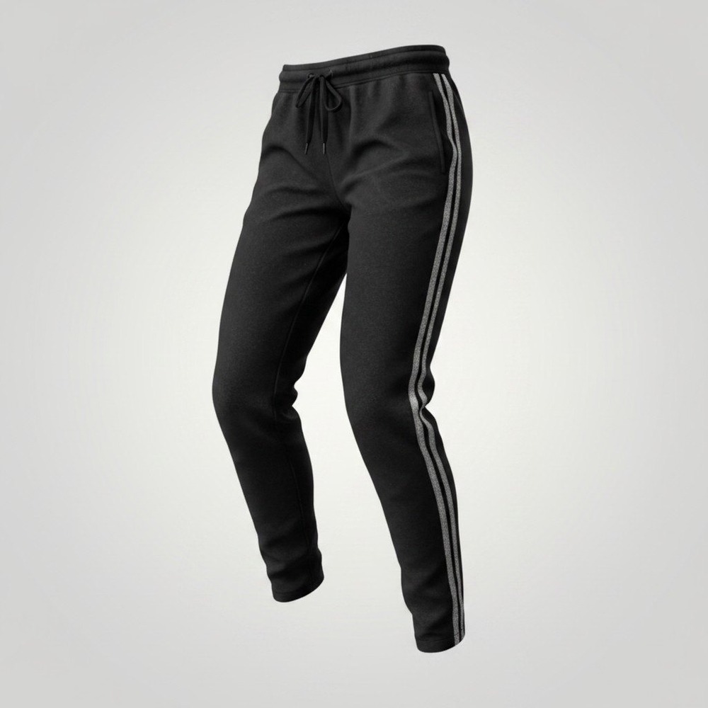 The Cashmere Project Joggers Women Medium Black 100% Side Stripe Sweatpants Cozy
